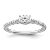 Lab Grown Diamond East-West Oval Engagement Ring