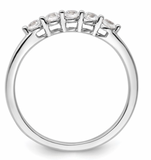 Bague en or blanc 14 carats avec diamants Five Stones pour femme