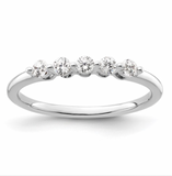 Bague en or blanc 14 carats avec diamants Five Stones pour femme