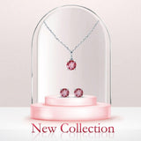 Pink Moissanite Jewelry Set - FineColorJewels