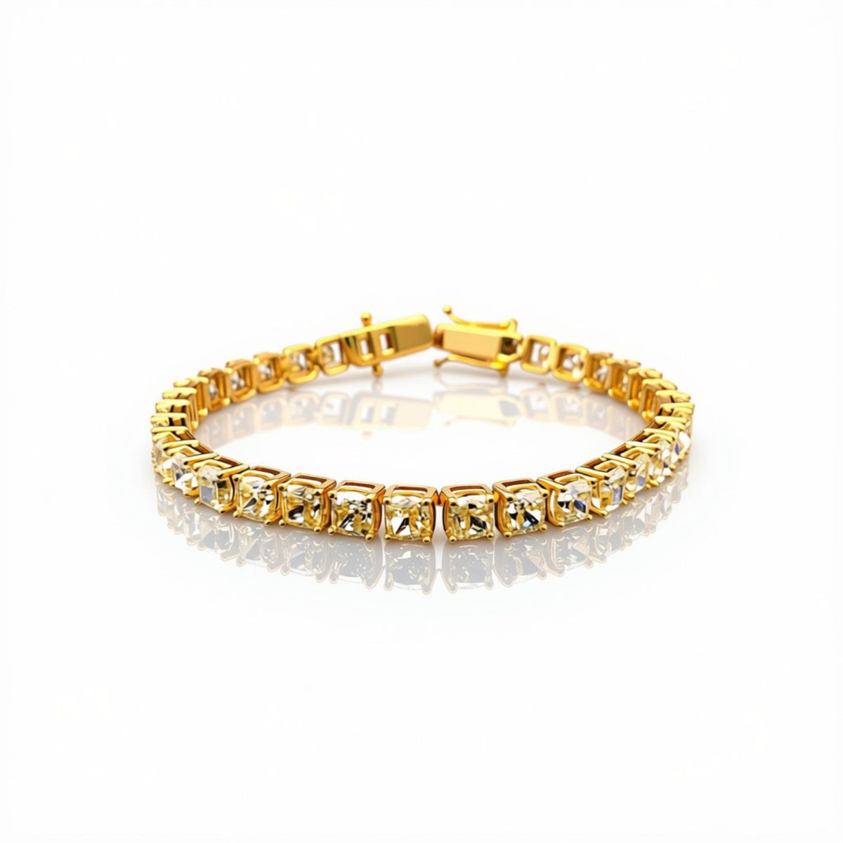 Lab Grown Diamond Tennis Bracelet 14K Yellow Gold