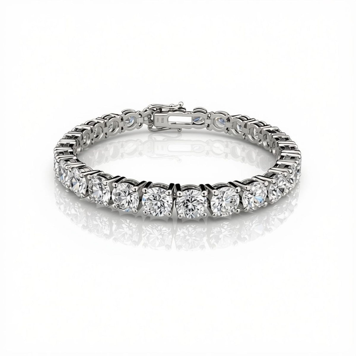 14K White Gold Lab Grown Diamond Tennis Bracelet