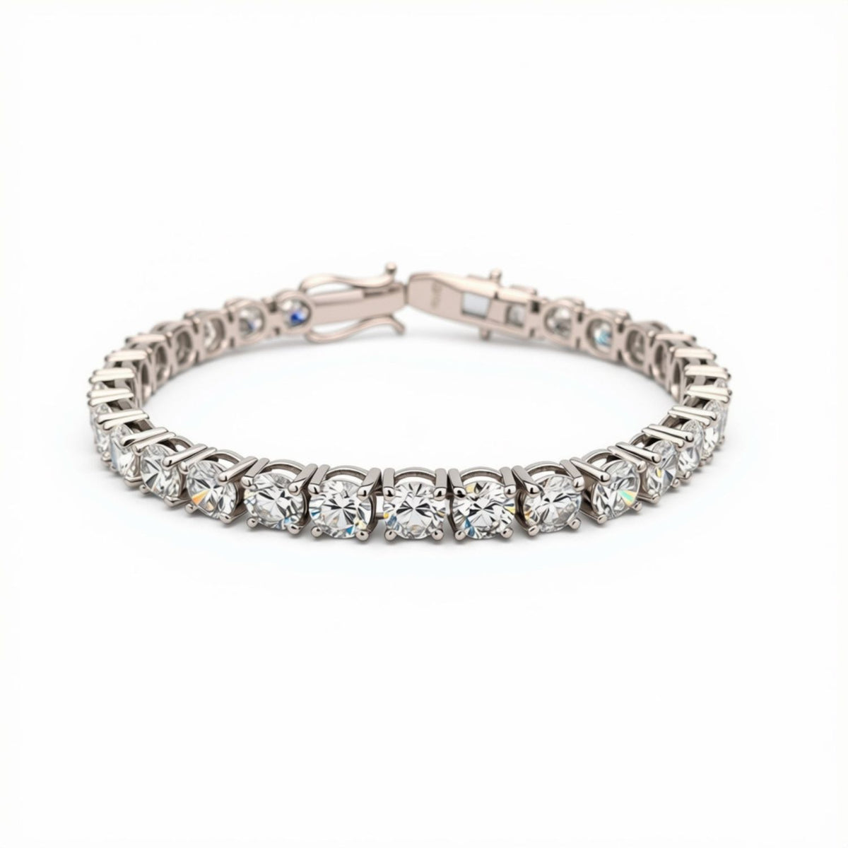 Lab Grown Diamond Tennis Bracelet 14K White Gold