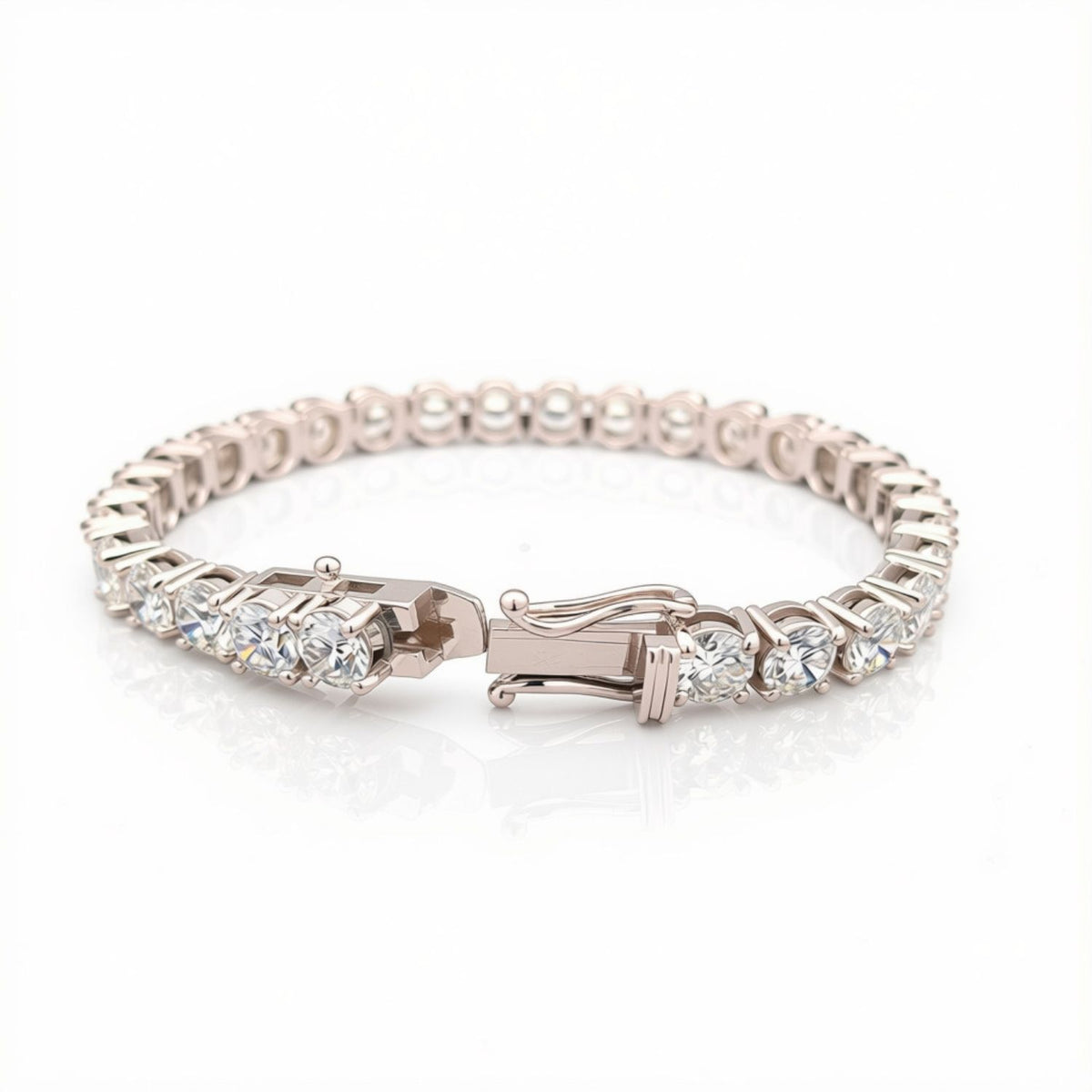 Lab Grown Diamond Tennis Bracelet 14K White Gold