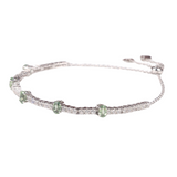 Bracelet ajustable en saphir vert