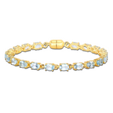 Natural Blue Topaz Tennis Bracelet