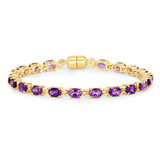 Natural Amethyst Tennis Bracelet