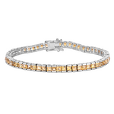 Genuine Citrine Yellow Tennis Bracelet