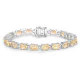 Genuine Yellow Citrine Tennis Bracelet