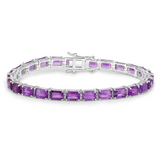 Genuine Purple Amethyst Tennis Bracelet