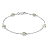 Genuine Green Peridot By The Yard Bracelet