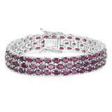 Genuine Rhodolite Tennis Bracelet