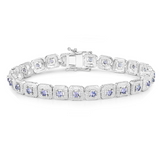 Violet Genuine Tanzanite Tennis Bracelet