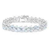 Genuine Aquamarine Tennis Bracelet