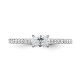 Lab Grown Diamond East-West Oval Engagement Ring