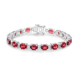 Natural Garnet Tennis Bracelet