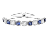 Created Blue Sapphire Tennis Bracelet