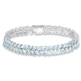 Natural Aquamarine Silver Bracelet