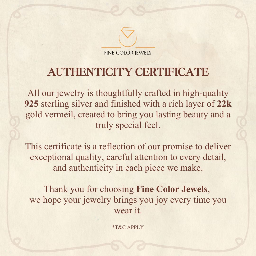 22k Gold Vermeil Emerald Oval Three Stone Ring