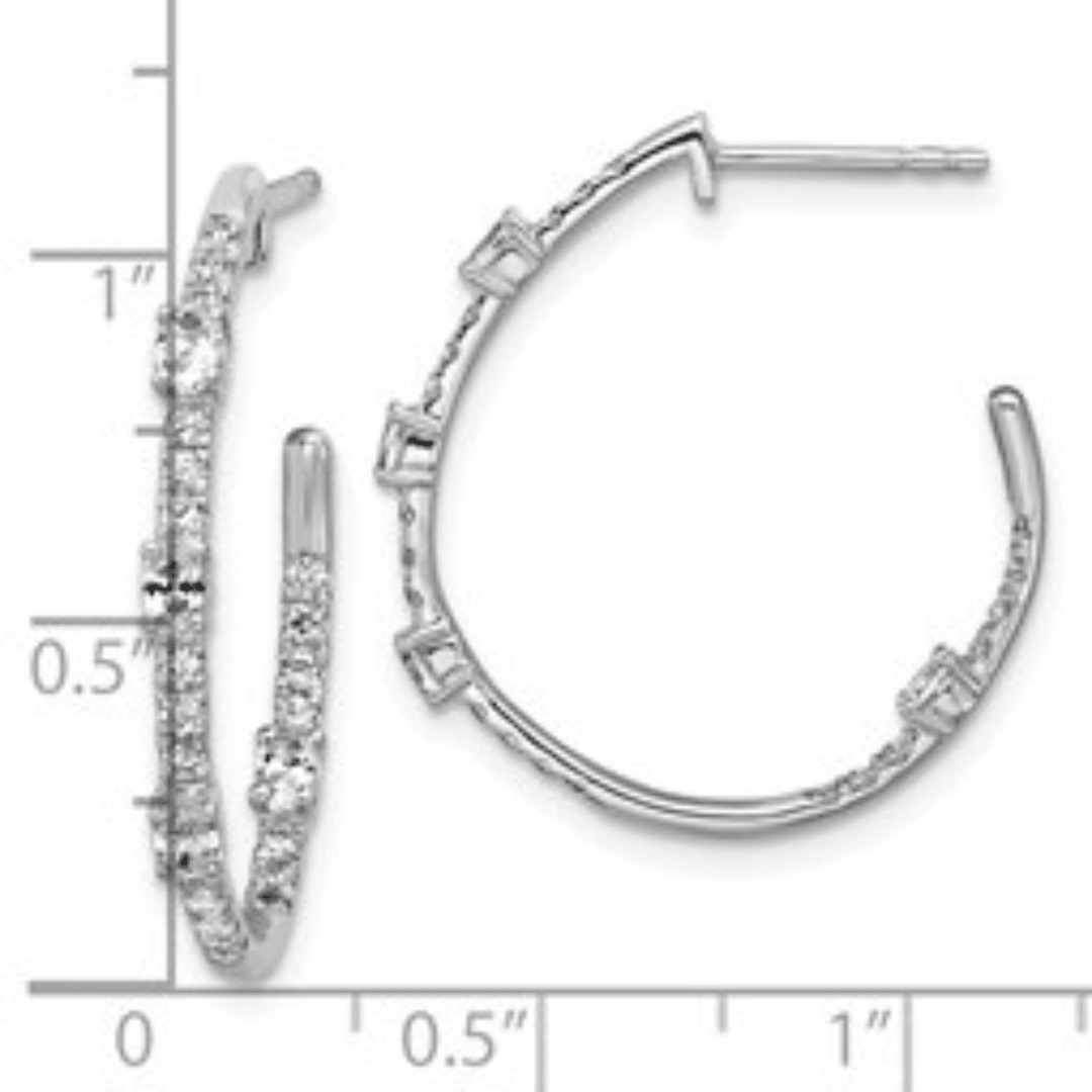 14K White Gold Lab Diamond J Hoop Earrings Fine Color Jewels 14k Gold Earrings, best gift for girls, best gift for women, Christmas gift, Circle Earrings, circular post earrings, Diamond Circle Hoop, Diamond Earrings, Diamond Jewelry, dla-dm-discount-all-145099, dla-dm-discount-all-154898, fron hoop earrings, gift for her, Gift for Mom, gift for women, gift from daughter, Gold Hoop Earrings, j hoops, Lab Grown Diamond, open circle earrings, Valentine's Day gift, Wedding Earrings