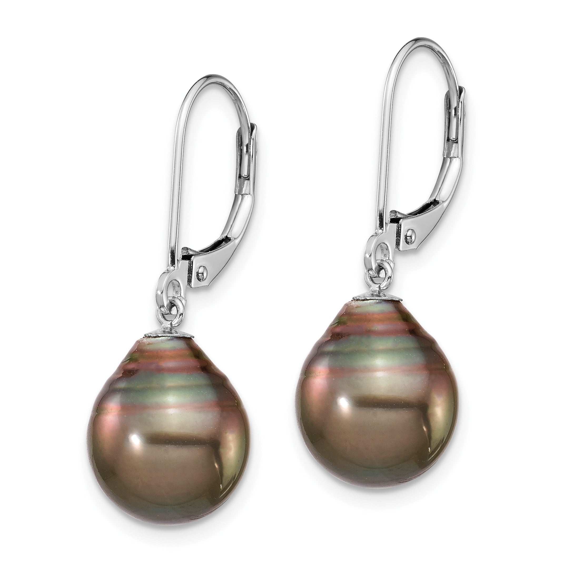 14K Gold Black Tahitian Dangle Earrings Fine Color Jewels ball earrings, black pearl drop earrings, black pearl earrings, black pearl earrings tiffany, black pearls, black tahitian pearl earrings, gold black pearls earrings, gold tahitian pearl earrings, mikimoto black pearl earrings, pearl earrings black friday, QG, tahiti black pearls, tahitian black pearl earrings, tahitian pearl 14k gold earrings, tahitian pearl drop earrings, tahitian pearl earrings