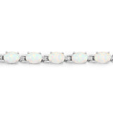 Genuine Created Opal Tennis Bracelet