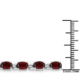 Natural Red Garnet Tennis Bracelet