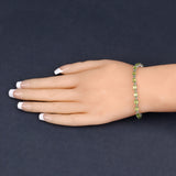 Natural Green Peridot Tennis Bracelet