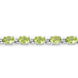 Natural Green Peridot Tennis Bracelet