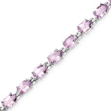 Genuine Pink Amethyst Tennis Bracelet