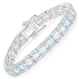 Genuine Blue Topaz Tennis Bracelet