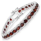 Genuine Red Garnet Tennis Bracelet