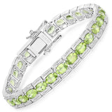 Genuine Peridot Green Tennis Bracelet