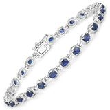 Genuine Blue Sapphire Tennis Bracelet