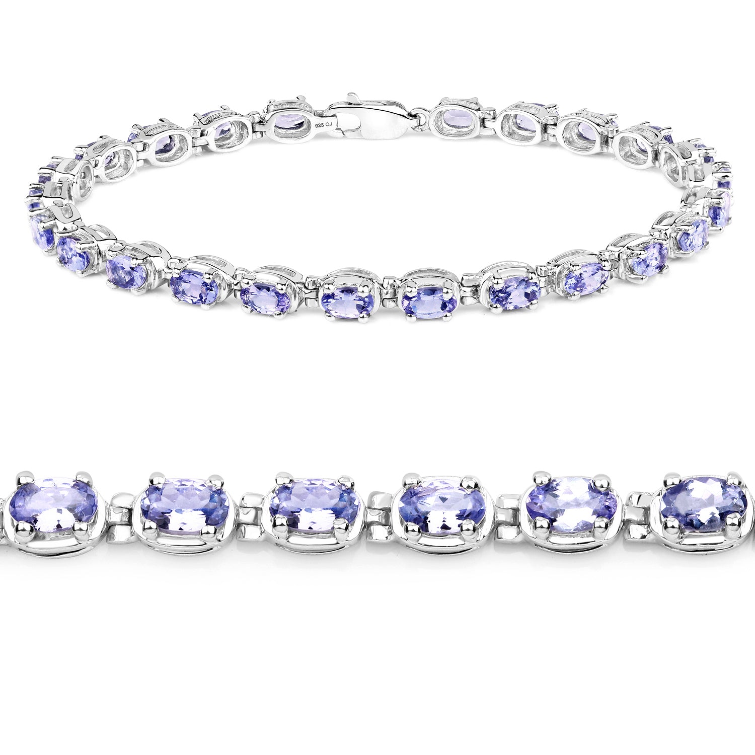 Genuine Purple Tanzanite Tennis Bracelet Women