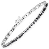 Genuine Black Diamond Tennis Bracelet