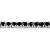 Genuine Black Diamond Tennis Bracelet