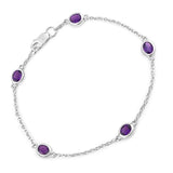 Genuine Purple Amethyst By The Yard Bracelet