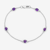 Genuine Purple Amethyst By The Yard Bracelet