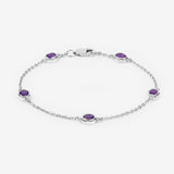 Genuine Purple Amethyst By The Yard Bracelet