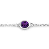 Genuine Purple Amethyst By The Yard Bracelet