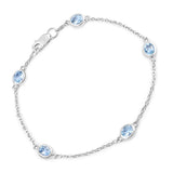 Genuine Blue Topaz By The Yard Bracelet