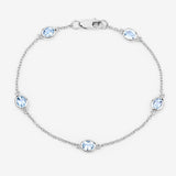 Genuine Blue Topaz By The Yard Bracelet