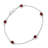 Genuine Garnet By The Yard Dainty Bracelet