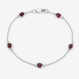 Genuine Garnet By The Yard Dainty Bracelet