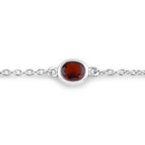 Genuine Garnet By The Yard Dainty Bracelet