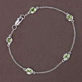 Genuine Green Peridot By The Yard Bracelet