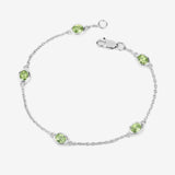 Genuine Green Peridot By The Yard Bracelet