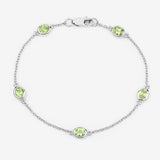 Genuine Green Peridot By The Yard Bracelet