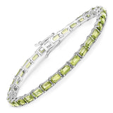 Genuine Green Peridot Tennis Bracelet